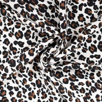 Viskose Twill Animalprint auf Sand